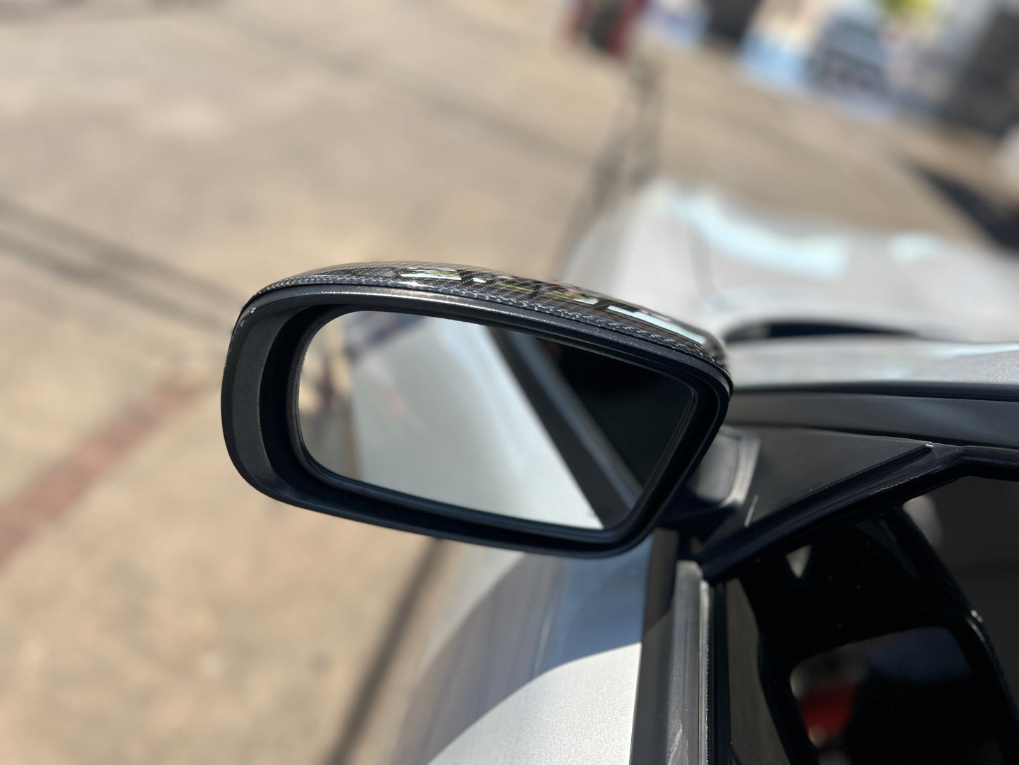 Charger Honeycomb Carbon Fiber Mirror Caps